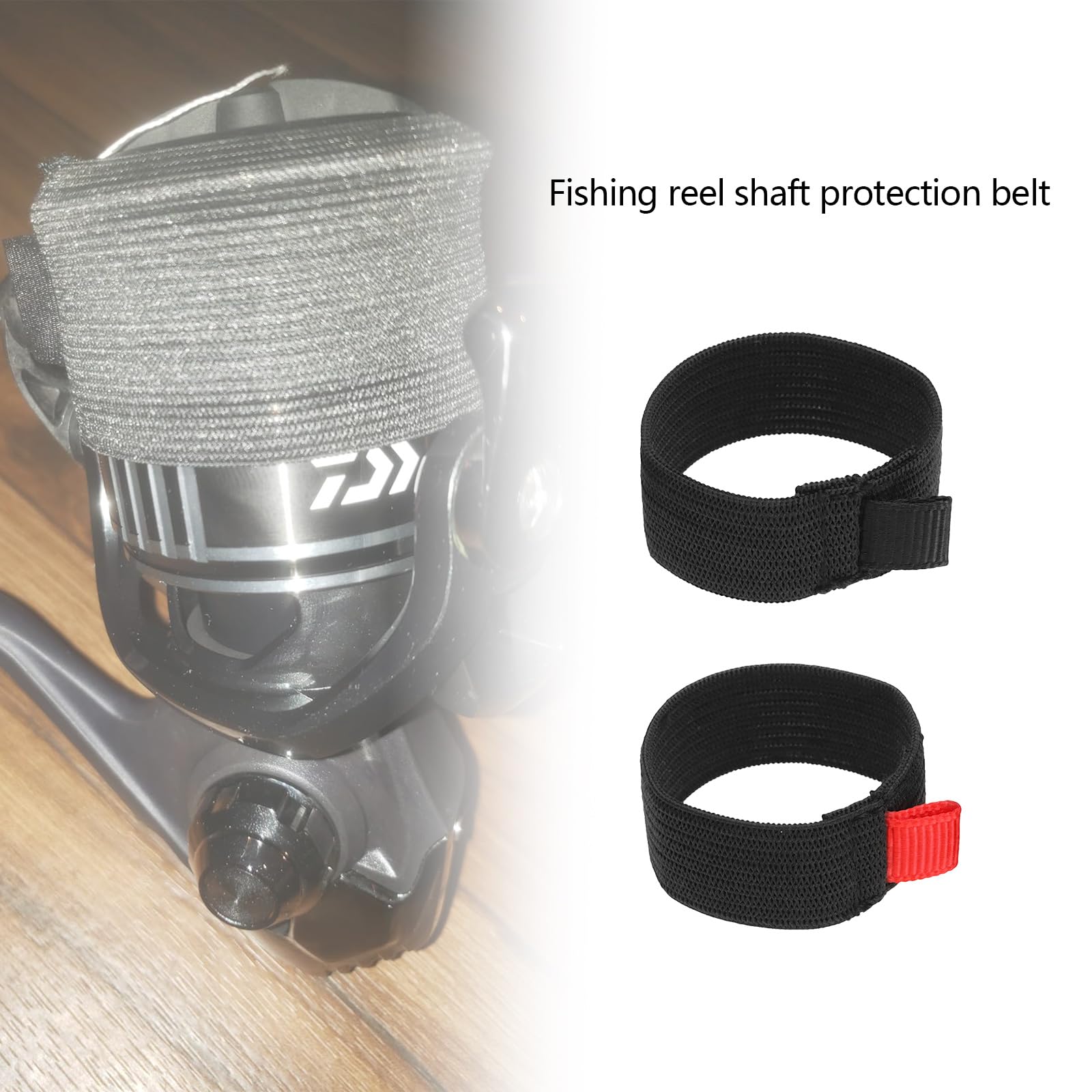 ECSiNG 4-Pack Fishing Reel Protective Straps Elastic Fishing Reel Straps with Reels Anti-wear Fishing Gear Protective Accessories Size S - Image 2