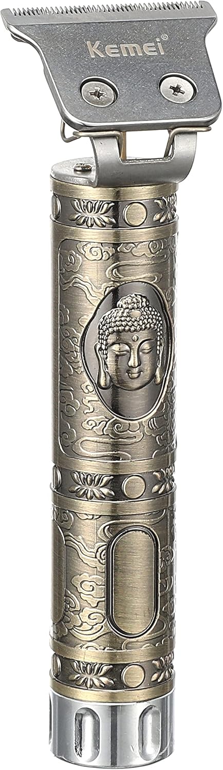 Close-up of Kemei KM-1974A trimmer blade