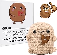 LEOEASIY Positive Potato, Funny Positive Potato German, Creative Potato, Positive Potato, Family and Friend, Inspirational Energy Card Gift for Girlfriend, Funny Gift