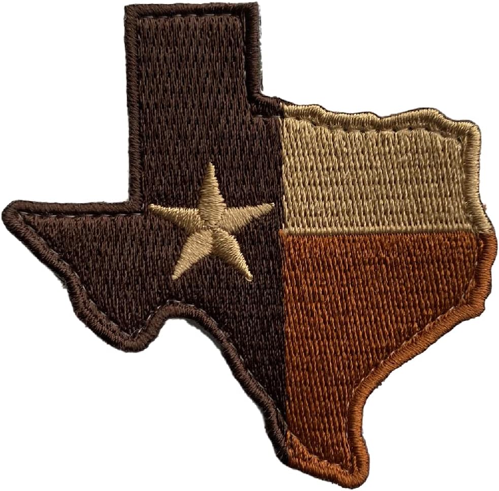 Die-Cut Tactical Texas Patch - Subdued Red White Blue