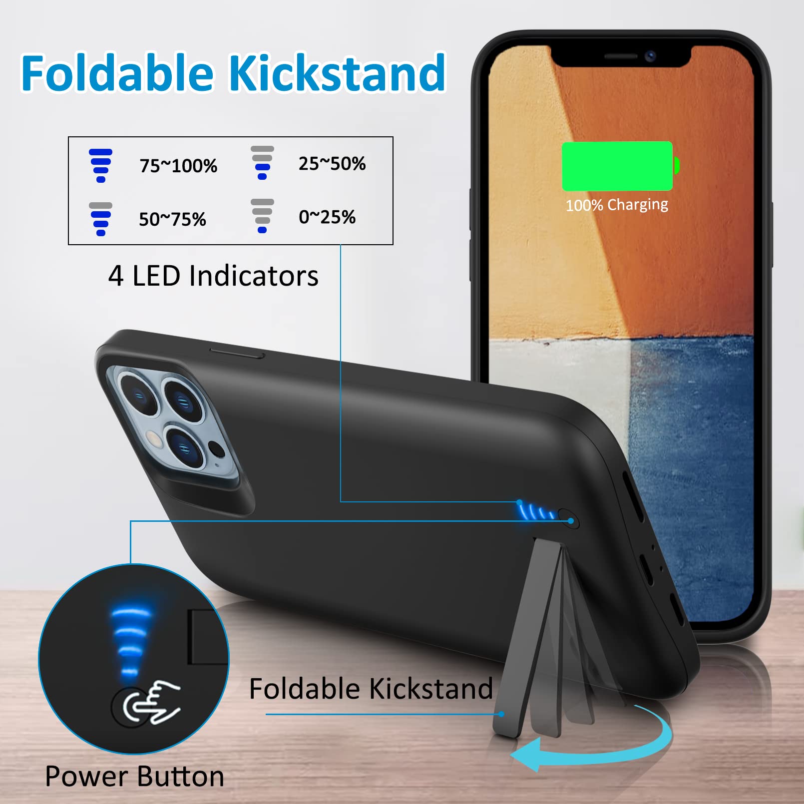 Coque Batterie JCK 7000mAh Pour IPhone 13/14 | Chargeur Intégré | Protection Et Autonomie