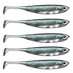 QualyQualy Soft Plastic Swimbait Paddle Tail Soft Lures 2.75 Shad Lure Shad Bait Bass Bait Shad Minnow Soft Swim Bait for Bass Trout Walleye Crappie Pike (4, 2.75in - 6Pcs)