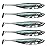 QualyQualy Soft Plastic Swimbait Paddle Tail Soft Lures 2.75 Shad Lure Shad Bait Bass Bait Shad Minnow Soft Swim Bait for Bass Trout Walleye Crappie Pike (4, 2.75in - 6Pcs)