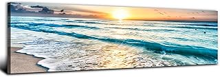 Sunset Ocean Beach Wall Art Coastal Room Decor Nature Pictures for Wall ...