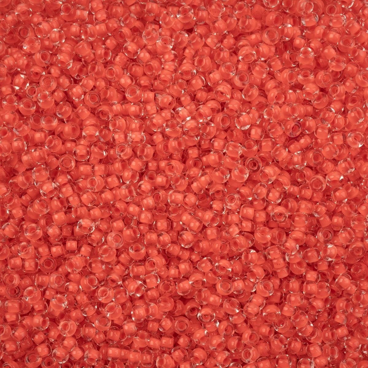 John Bead Czech Glass Seed Beads 8/0 Crystal Color Lined Terra Intensive Orange 22Grams Beads for DIY Arts Crafts Jewelry Bracelets Necklaces Earrings Making