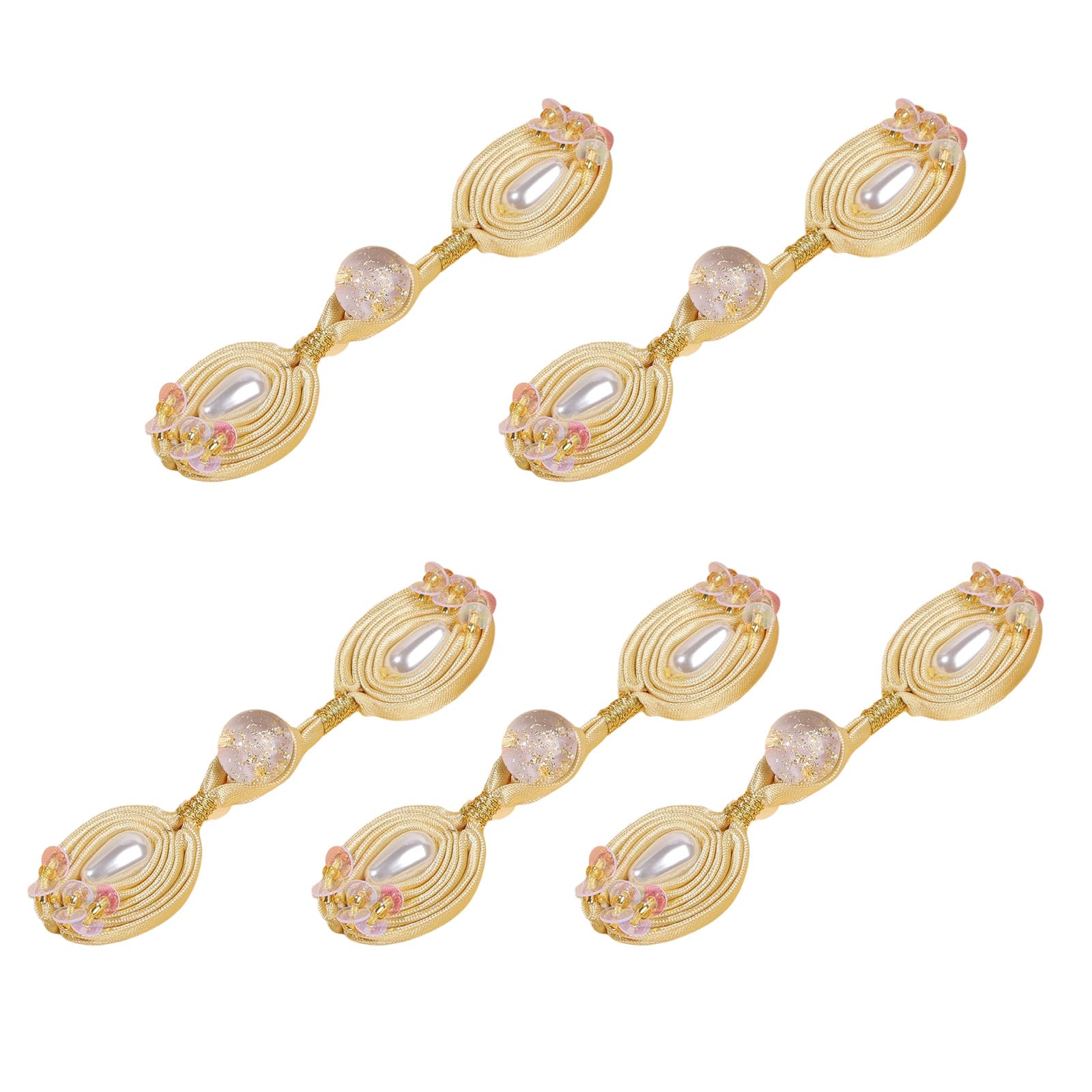 TFAOYS Chinese Knot Button for Cheongsam Clothing Satins Fabric Closures Knots Sewing Accessories 9 Color Option Sewing Button