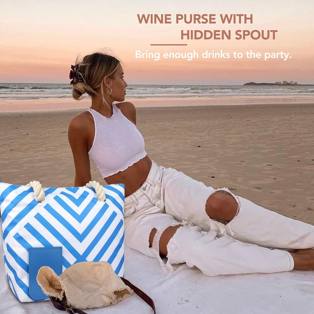 Sac à Vin Isolé Avec Distributeur 3 Boissons - Fourre-Tout Plage Et Pique-Nique Oxford