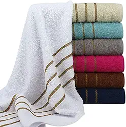 Kit 5 Toalha de Banho Dubai 100% Algodão 70x130cm 330g/m² Macia com Alta Absorção Grossa (Sortido)
