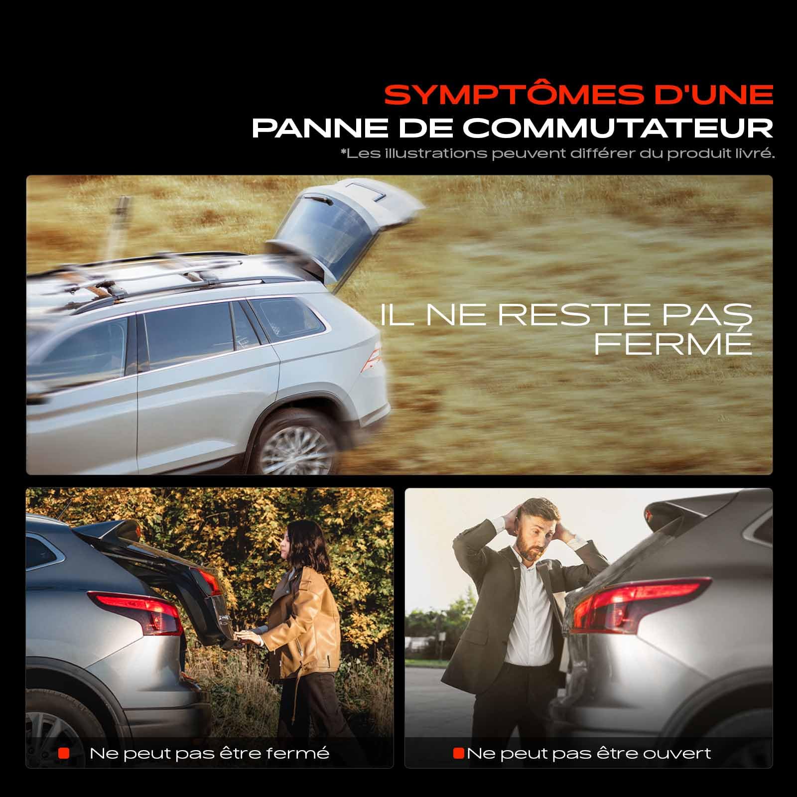 Frankberg Interrupteur de poignée de hayon, hayon, 2 broches 8726V7 | Compatible avec: C4 Grand Picasso I UA