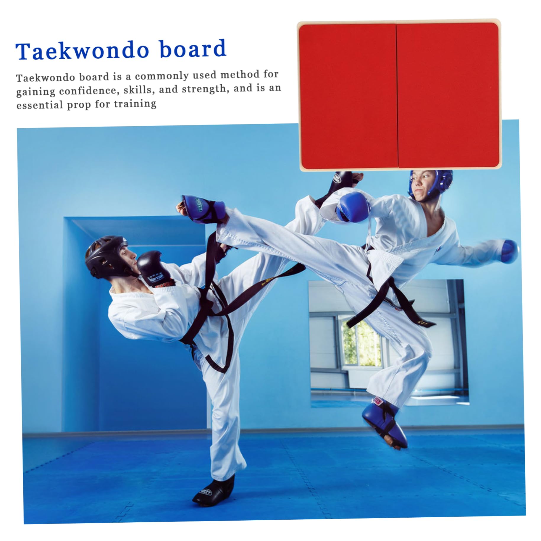 Wiederherstellbares Board für Kinder wiederverwendbar verdickte ABS Eva Training Taekwondo Board Taekwondo Breaking Boards für leistungsübende Test -Tests, Red |.Taekwondo Boards