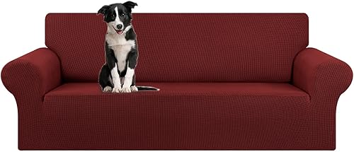 Miniatura 47 de KEKUOU - Funda elástica para sofá de 3 plazas (de 79 a 94 pulgadas), protector de muebles de 3 asientos con parte inferior elástica para niños o