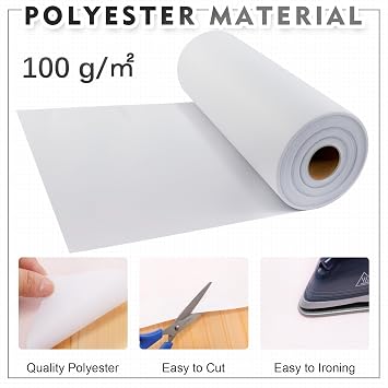 New Upgraded Heavy Weight White Iron-On Non-Woven Fusible Interfacing