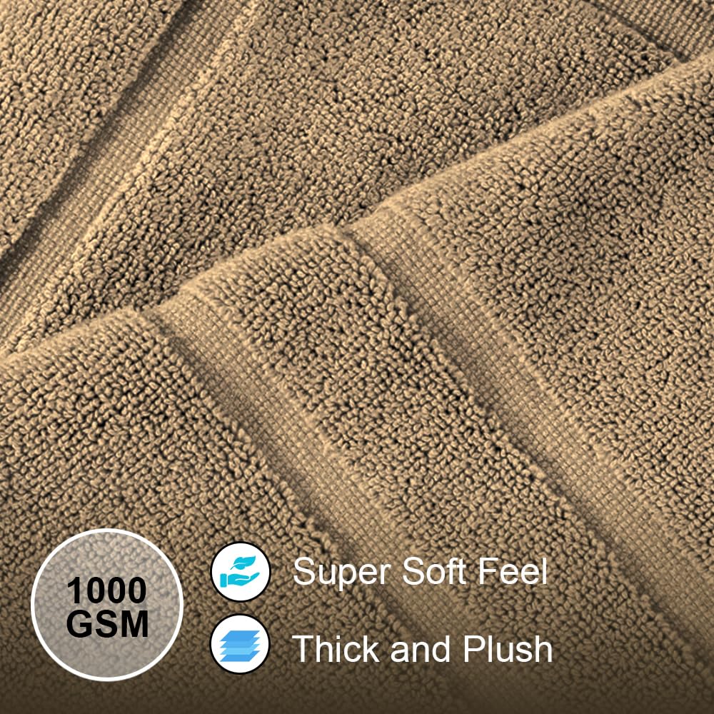 Makooz 2 Cotton Banded Bath Mats, Not Bathroom Rug, 50x70 CM 100% Ring Spun Cotton, Machine Washable, Ultra Soft - Image 2
