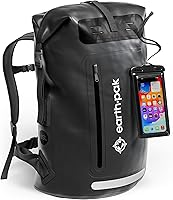 Vista 18 de Mochila impermeable Earth Pak - Mochila de senderismo resistente - Bolsa con cierre enrollable - Bolsa seca acolchada impermeable con carcasa