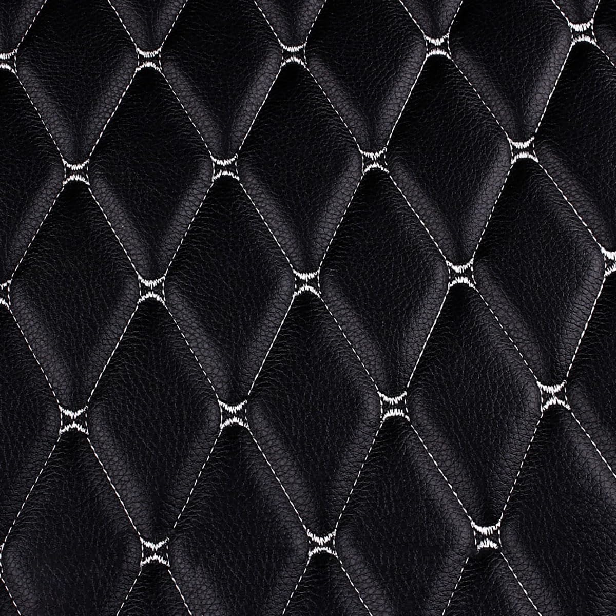 Simili cuir vinyle matelassé noir avec mousse pour habillage et garniture de toit auto