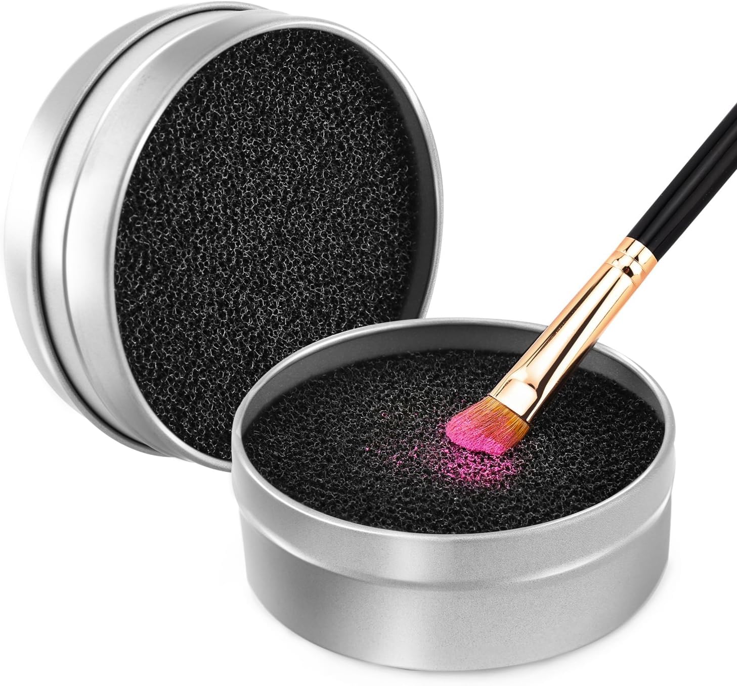 Feelhigh Makeup Brush Cleaner Quick Wash Sponge Remover Color From Brush Makeup Cleaner Tool Switch Eye Shadow Color Dry Clean Box-image-36