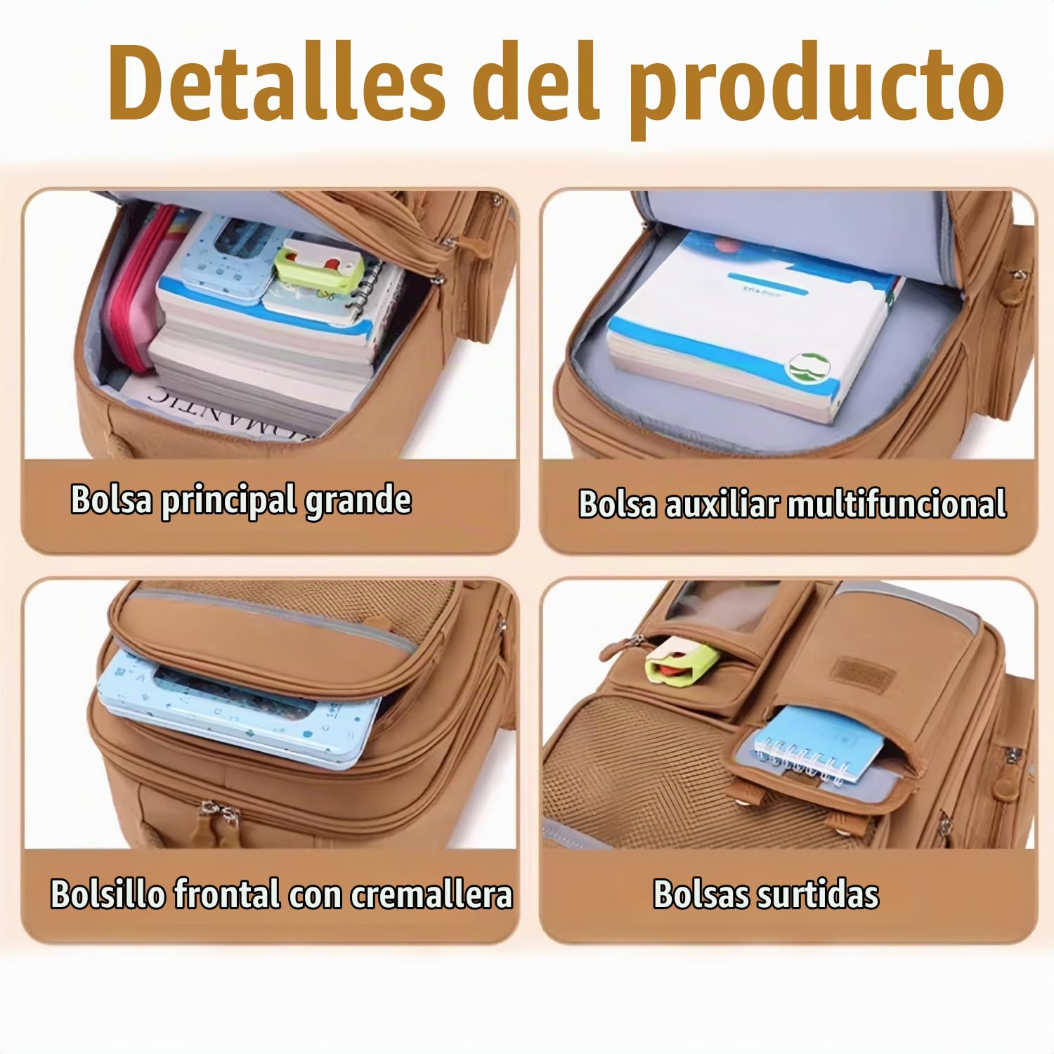 Genérico Mochilas Capibara, Kit de Escolar Capibara,Mochila de Capybara Niña, Mochila Capibara Escolar Grande Conjunto con Bolsa de Almuerzo, Set de Regalo Bonito para Niños & Estudiantes