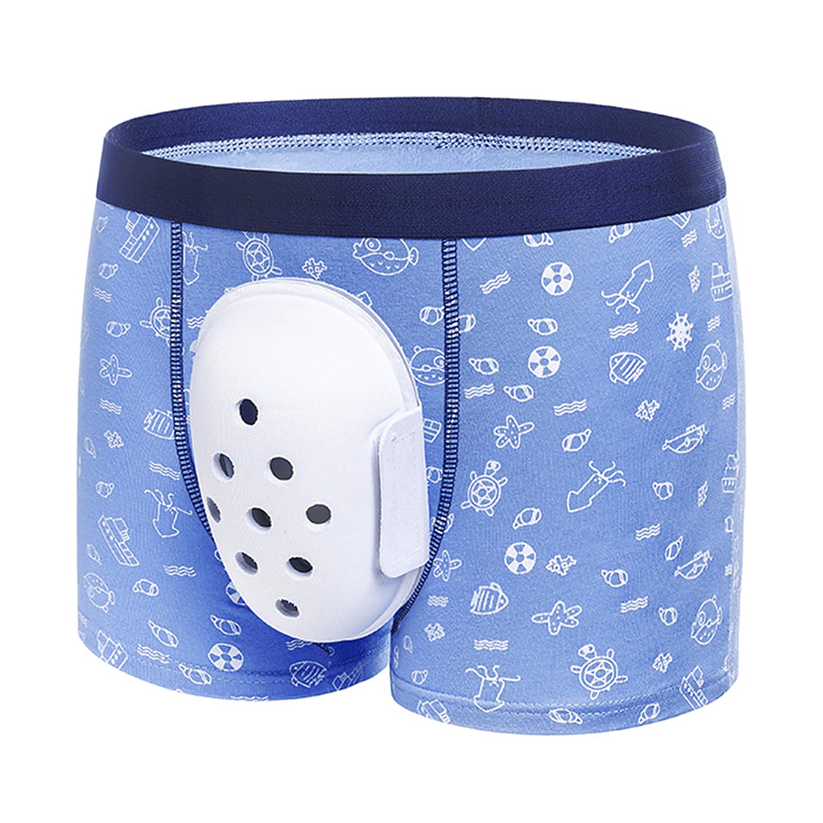 Photo 1 of Children’s Circumcision Underwear for Boys after Surgery Special Foreskin Cut Underwear Boxer Briefs Protective Cover Blue