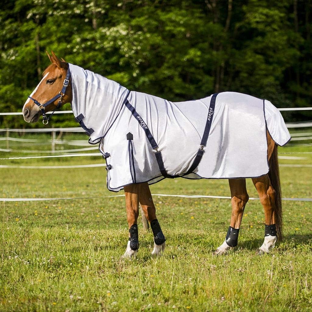 Norton Unisex's 400103 Combo Mesh Sheet, White/Navy Contrasts, 5.9-Inch/175 cm