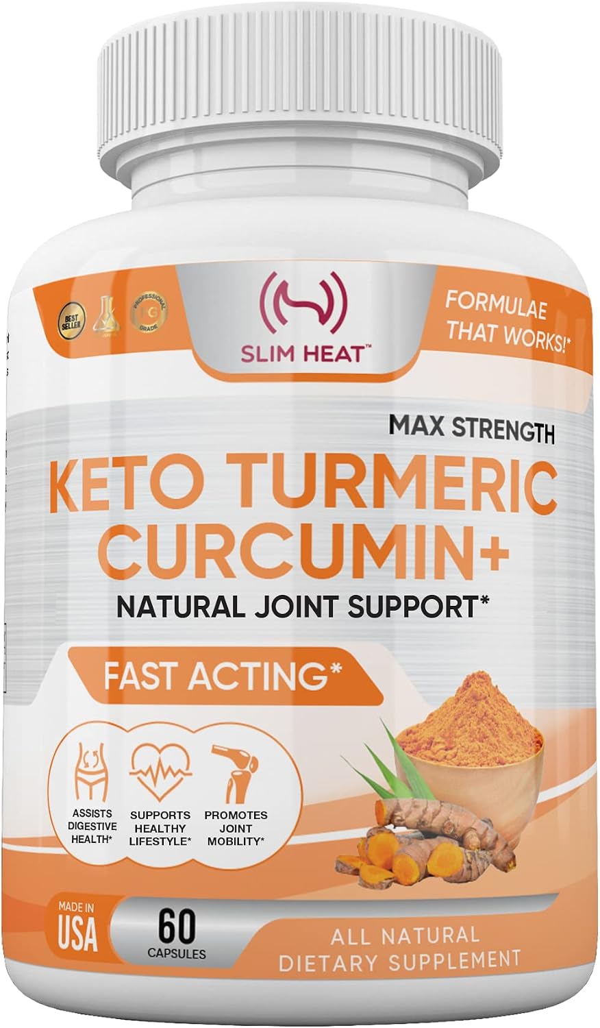 Organic Turmeric Curcumin with BioPerine 95% Standardized Curcuminoids with Black Pepper Extract - Ultra High Absorption & Potency - All Natural Joint Support Supplement - Vegan, Non GMO - Made in USA