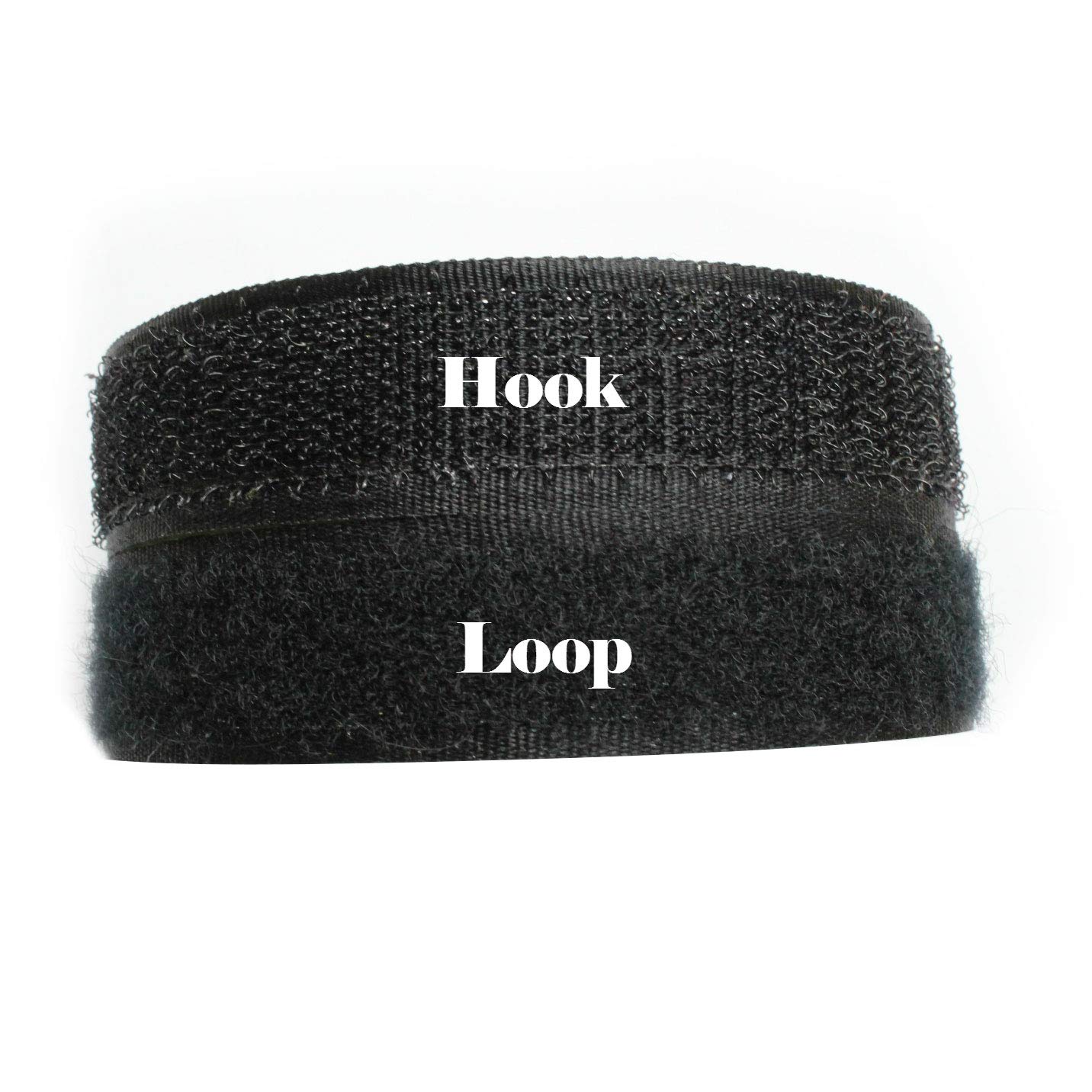 EVG Strong Black 2M Long 20mm Wide Self Adhesive Sticky Back Strips Hook and Loop Fastener