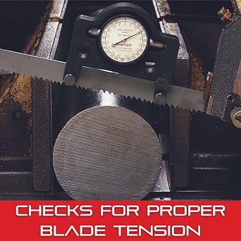 Starrett Band Saw Blade Tension Gage - Displays in Pounds & Kilograms, Direct Reading on Band Saws/Power Hacksaws - 682EMZ