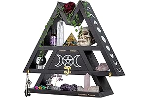 Witchy Wiccan Witch Shelf with Flap Drawer & Hooks