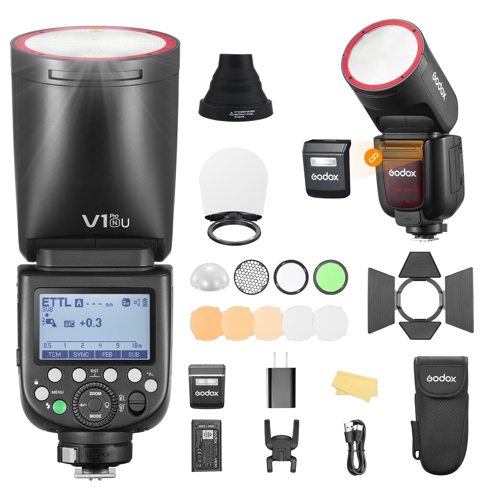 Amazon.com : Godox V1 Pro N U Flash for Nikon, Godox V1 PRON with