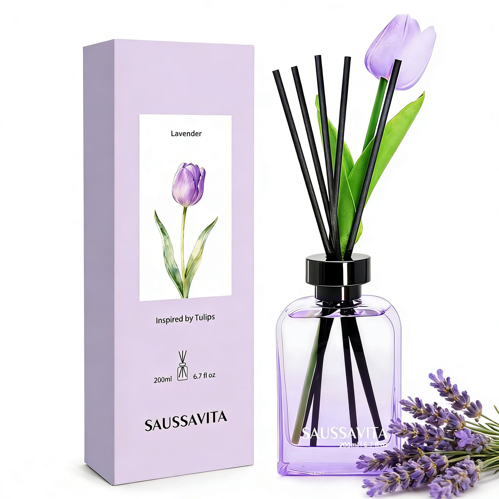 Reed Diffuser Set French Juniper & Lavender Scent 200ml for 120 Days