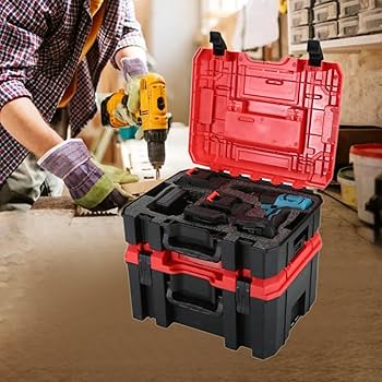 Amazon.co.jp: Stgfyxgs 2個セット ツールボックス 積み重ね可能 工具