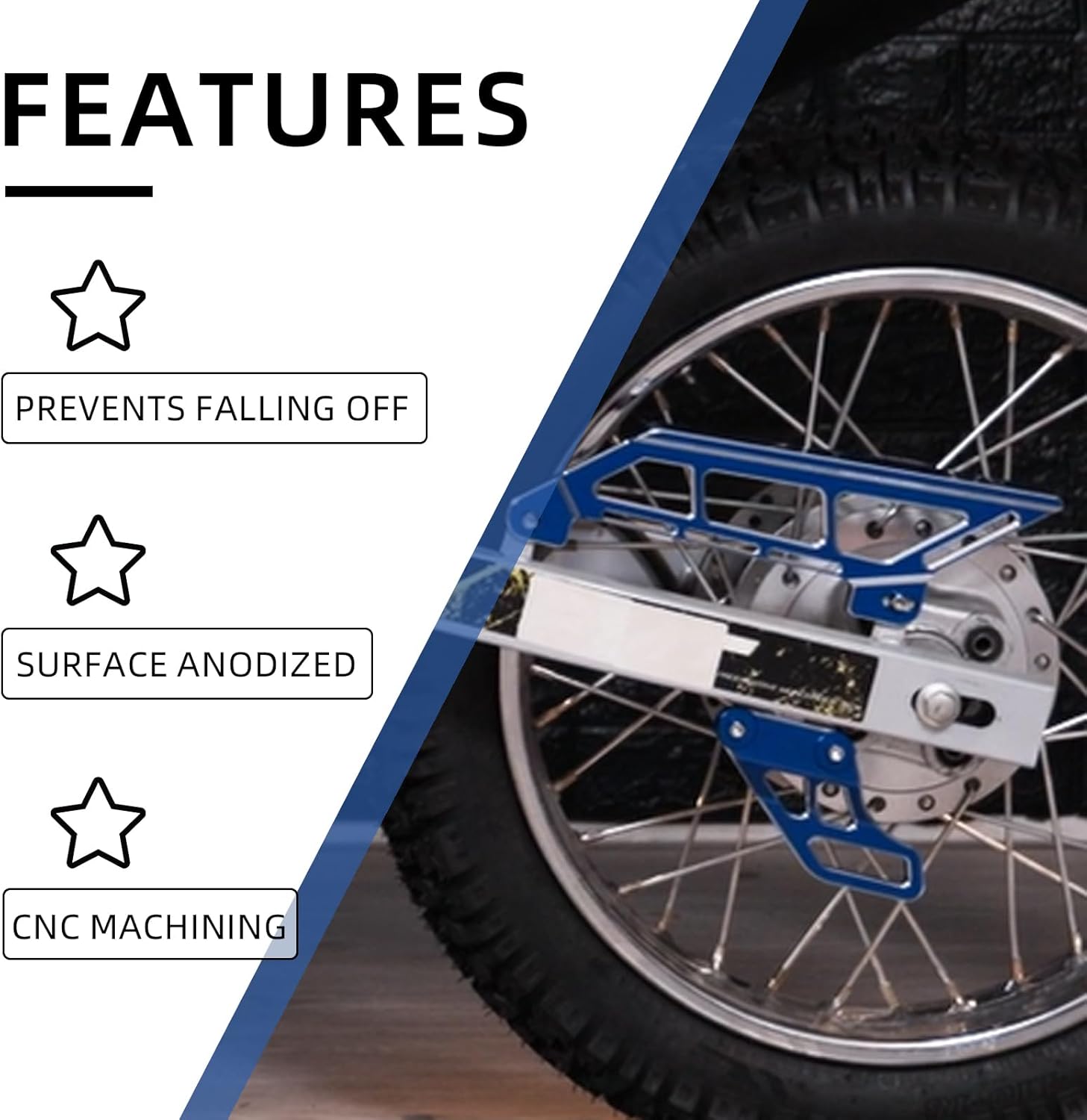 Chain Guide for Hawk 250,CNC Motorcycle Rear Chain Guard Protector for Hawk250/Hawk 250cc - Blue