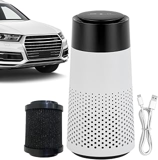 Purificador de aire portátil CAR - filtro HEPA, eliminador de olores | Purificador de aire compacto para vehículos, humos y removedor de polvo, ambientador de iones negativo, filtro de aire automático