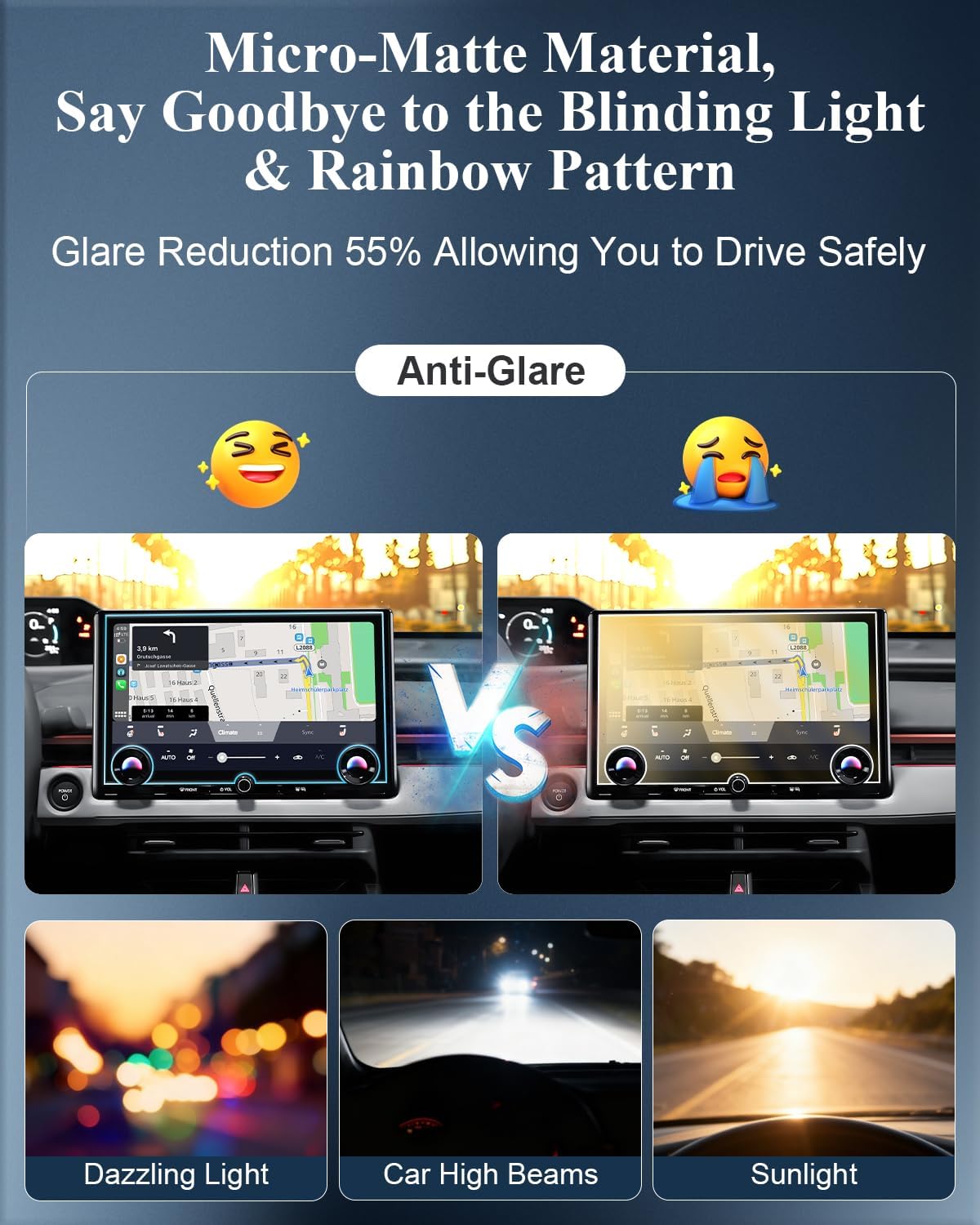 BIBIBO Matte Anti-Glare for 2026 Subaru Uncharted Screen Protector 2026 Subaru Uncharted (Premium FWD/Sport/GT) 14" Touchscreen [Tempered Glass Anti-Scratch ] 2026 Subaru Uncharted Accessories