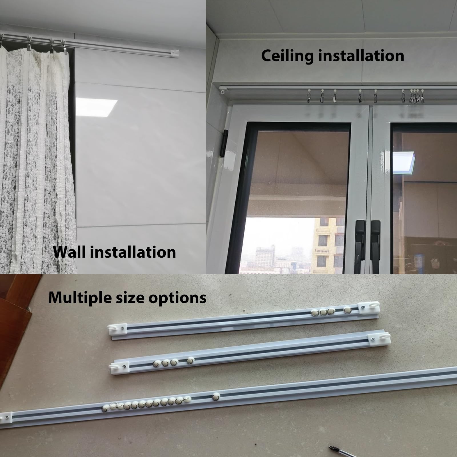 Asta autoadesiva per camper e doccia, 30-600 cm, senza foratura, montaggio a soffitto o parete, 145 cm, versatile soluzione domestica