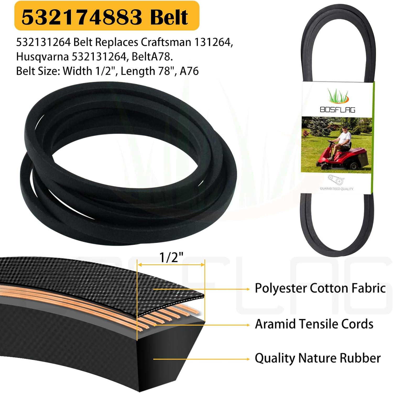 2 Pack 130794 Spindle with 173434 Mandrel Pulley 532131264 Belt Replaces 133172, 137645, 137646, 532130794, 539110158, 532137646, 532137645, 532128285, 532133172 for LT100 LT112 LT125 Mowers