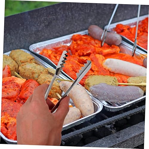 Miniatura 7 de 2 piezas de espátula para asar a la parrilla, pinzas de bola para el hogar, aperitivos portátiles, clip con aperitivo, tostadora de té, dientes de