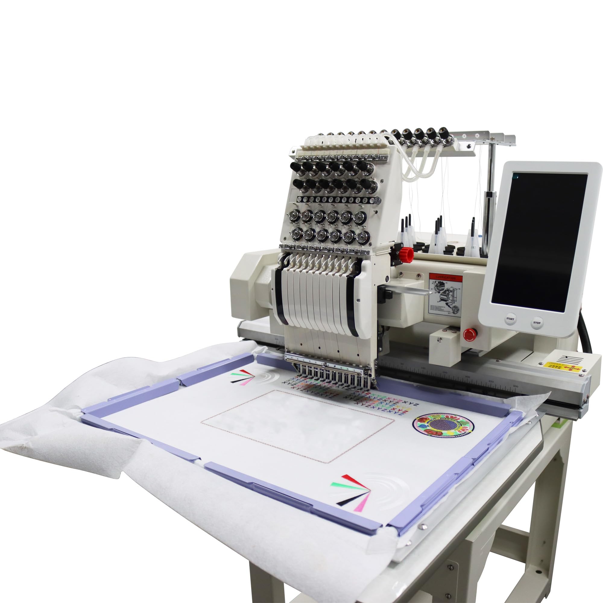 HQHAOTWU Embroidery Machine with 12 Needles Automatic Sewing Machine 400x600mm Large Embroidery Area 10