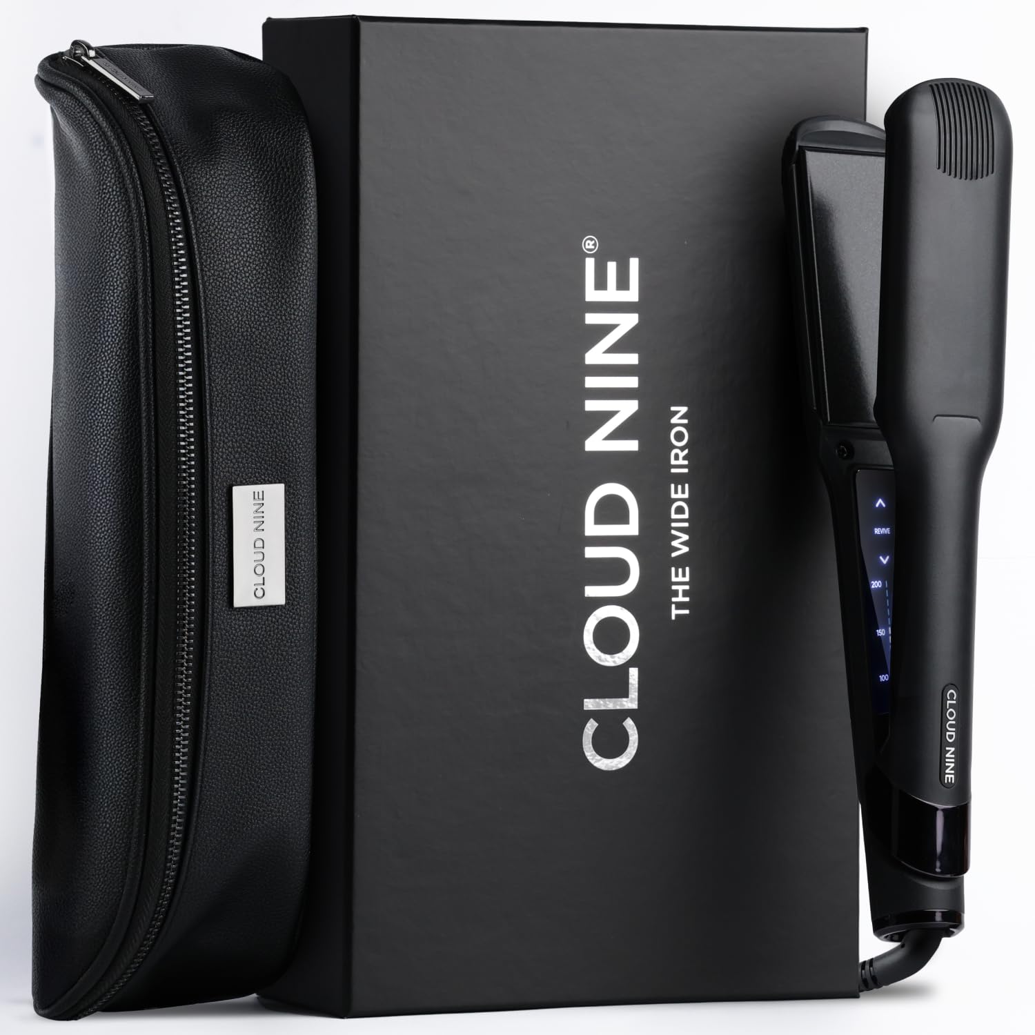 CLOUD NINE La nuova piastra per capelli larga | Controllo della temperatura variabile | Modalità Revive Piastre arricchite con minerali | Display digitale Cavo girevole a 360°