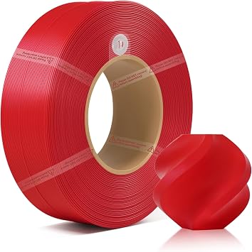 RFID Original 1.75MM ABS Refill Filament Good Heat & Freezing Resistance Eco Friendly with RFID for X1,P1 P2S,H2D AMS 1KG +/- 0.03mm Without Spool Red 40200