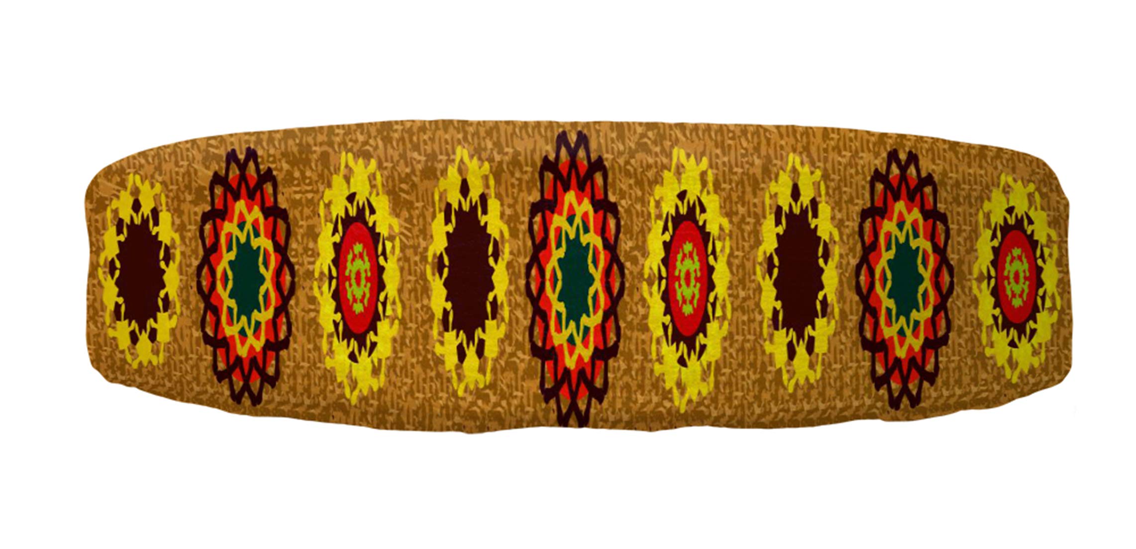 Mukesh Handicrafts Memory Foam Cushion, 14x14 inch, Multicolour 2