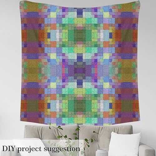 Miniatura 3 de Feelyou The Yard, tela geométrica colorida de The Yard, tela cuadrada de tapicería de arte abstracto arcoíris para sillas, sofá, estampado