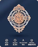 Vista 2 de ROKR Rompecabezas 3D de madera para adultos - Kits de reloj de cuarzo de pared DIY - Kits de modelo de madera para construir para adolescentes