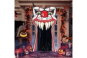 Halloween Creepy Carnival Clown Vampire Banner Backdrop