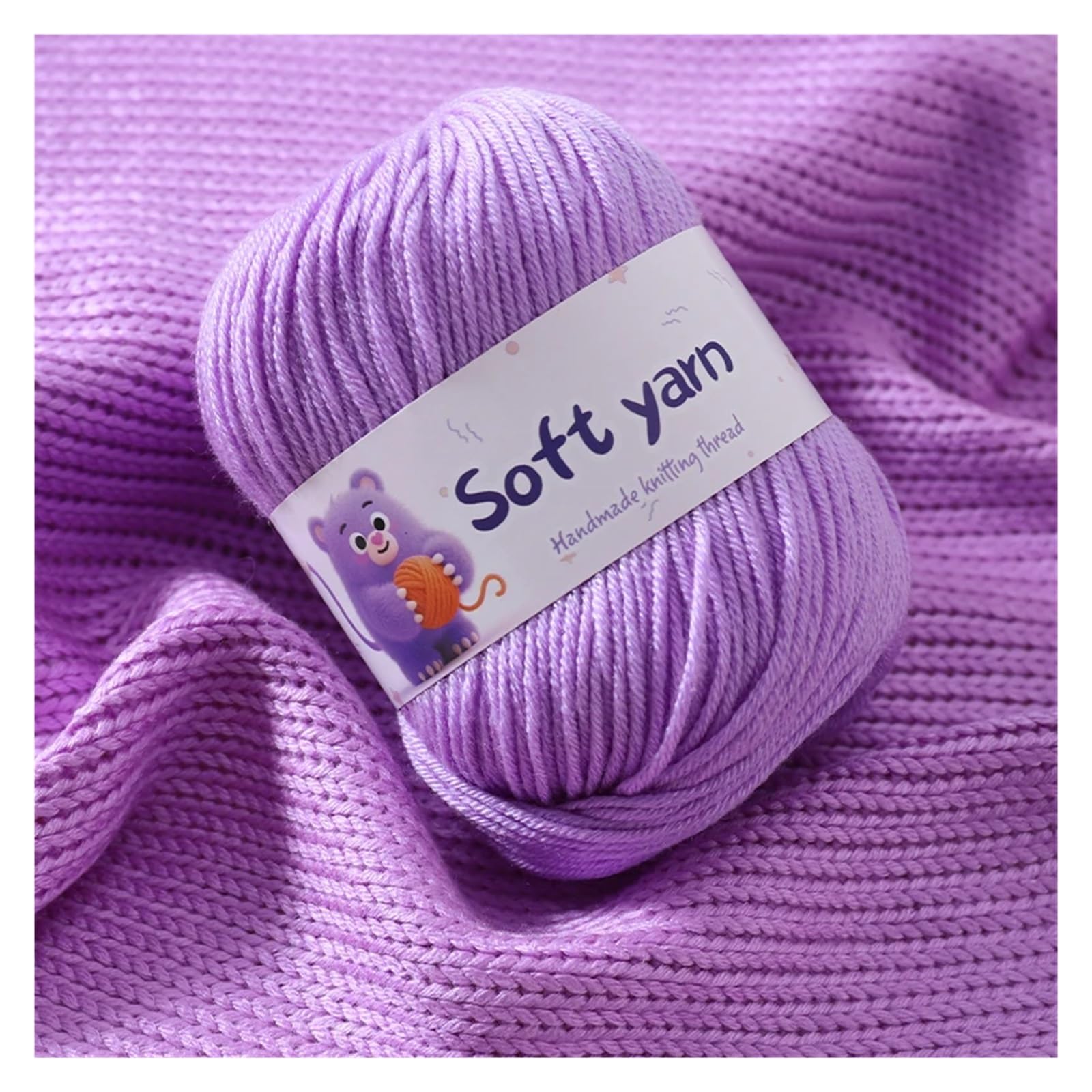 Cotone Per Uncinetto 6 gomitoli di filato morbido e sottile da 300 g vengono utilizzati for il filato lavorato a mano(35 Rose Red)