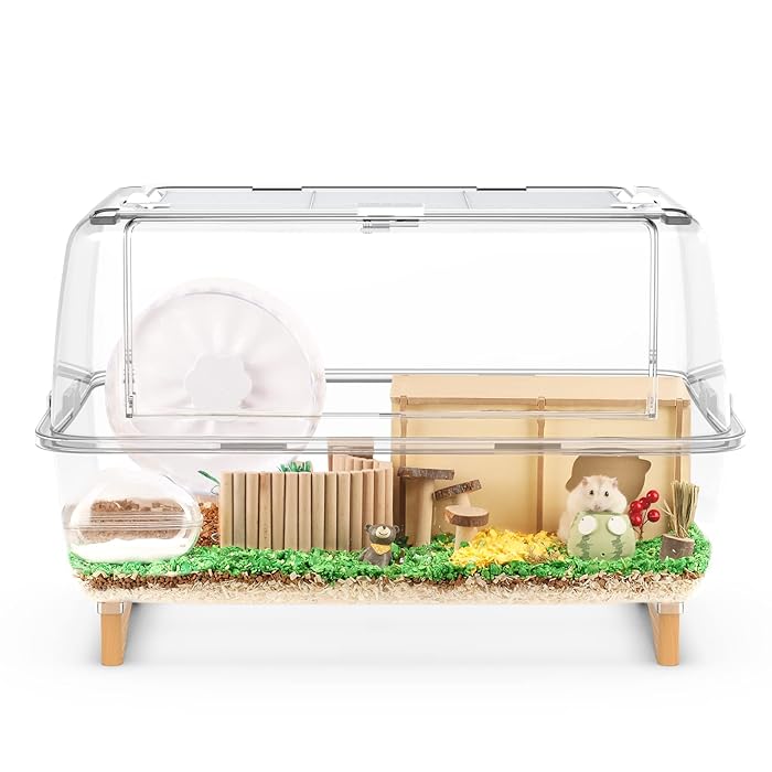 Buy BUCATSTATE Hamster Cages, Fully Transparent Small Animal Cage House