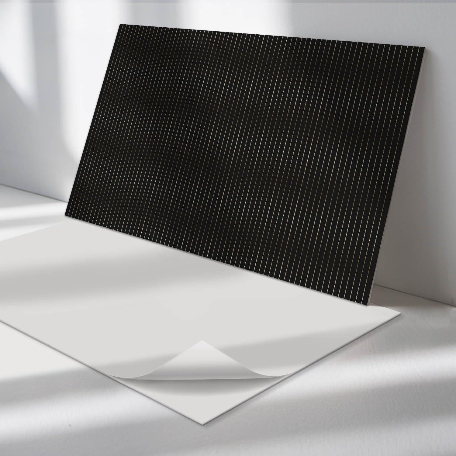 Panneau décoratif vinyle 60x30 cm à lignes verticales premium
