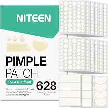 NITEEN 628 Count Pimple Patches for Face, 5 Sizes Hydrocolloid Acne Patches