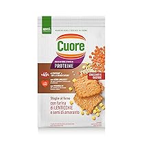 Cuore – Sfoglie Croccanti Lenticchie, Cotte al Forno. Confezione da 170 g, con Farina di Lenticchie Rosse e di Mais e Semi di Amaranto. Ricche di Fibre e Fonte di Proteine