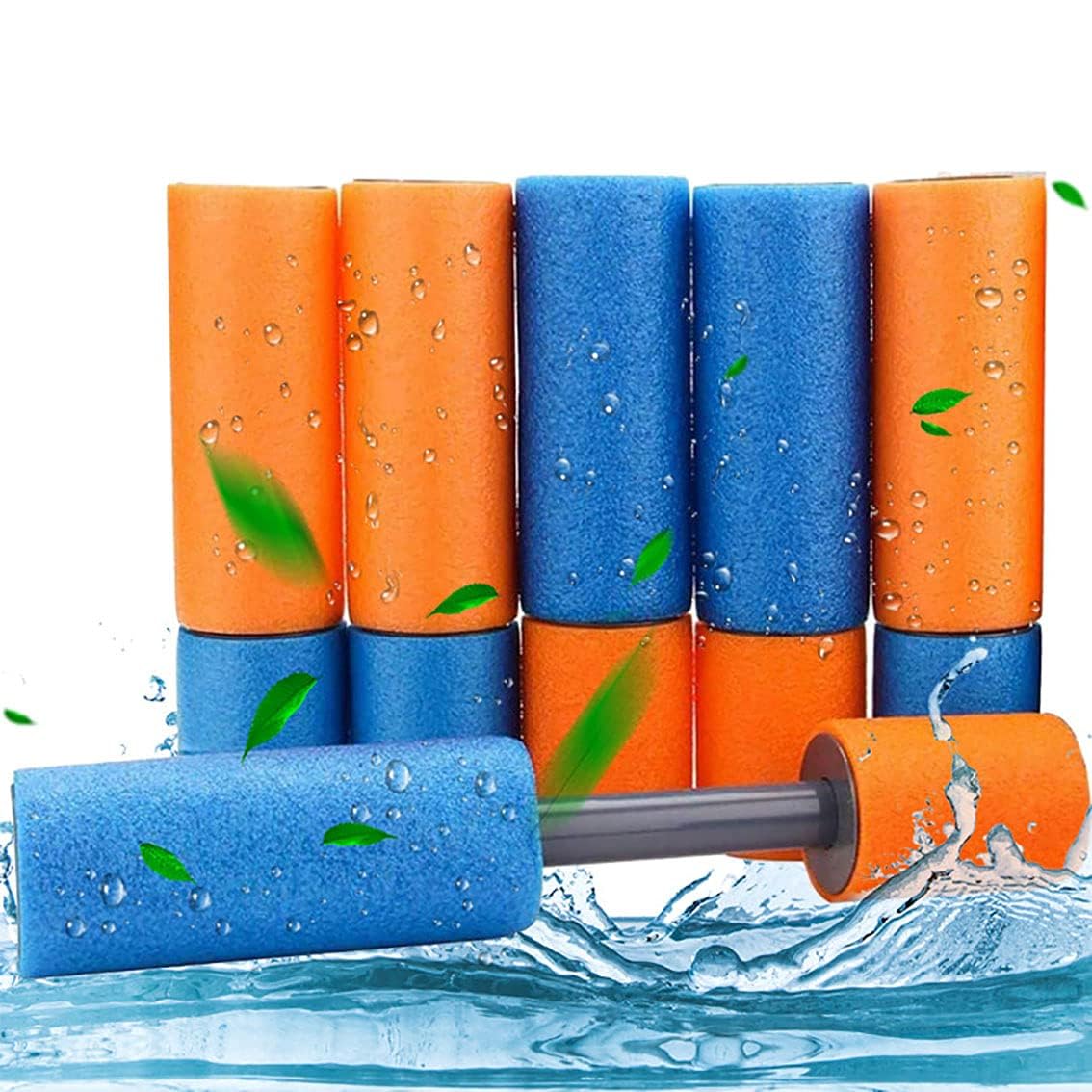 KASTWAVE Water Blaster Soaker Gun for Kids, 6 Pack Foam Water Squirt Guns Shooter Noodles Pump, Summer Pool Toys for Boys, Girls & Adults Swimming Party Games Outdoor Beach Yard Play Game Toy