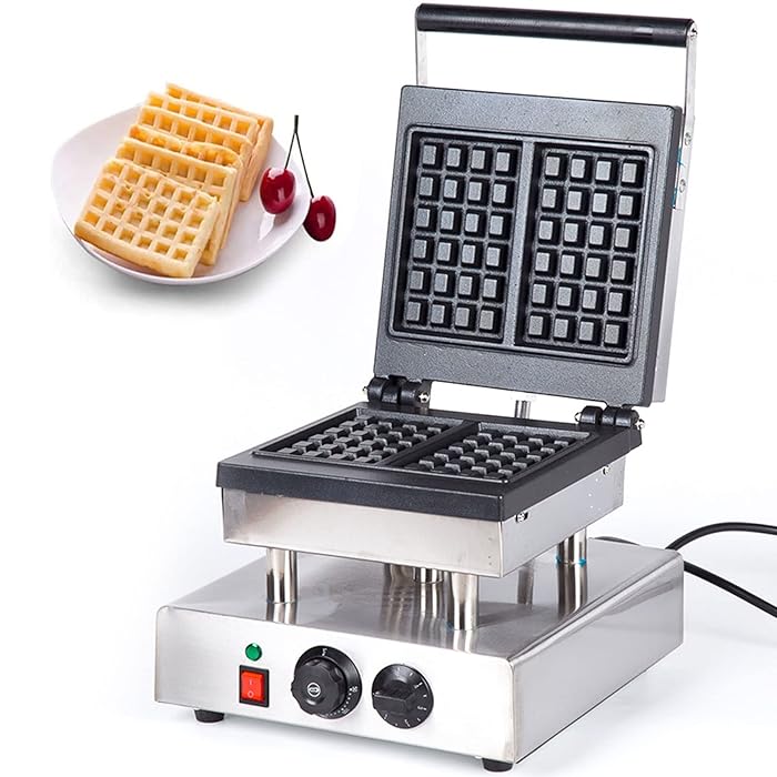 Buy Commercial Electric Waffle Maker Rectangle Nonstick Coating